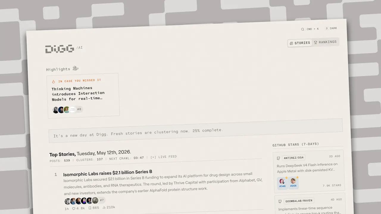 Digg Relaunches as AI-Focused News Aggregator