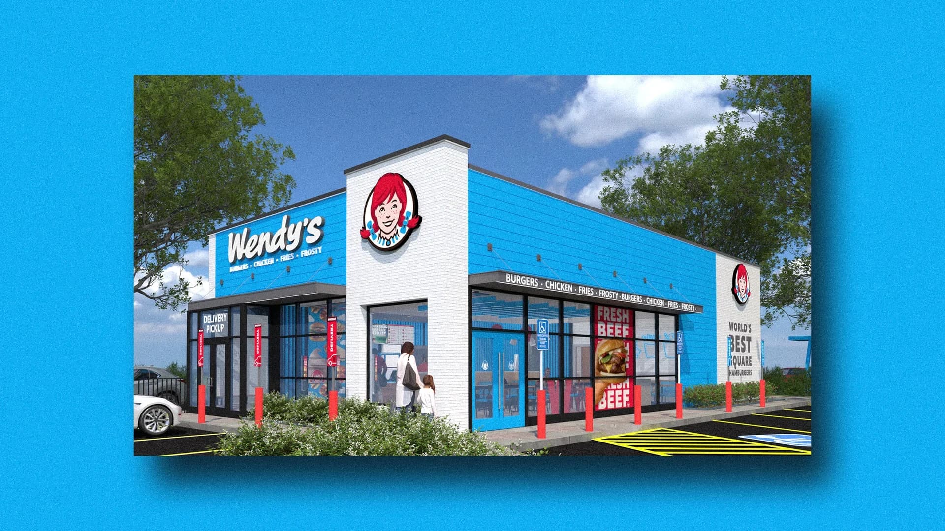 Wendy's Tests Bold Brand Shift: Light Blue Replaces Red in International Markets