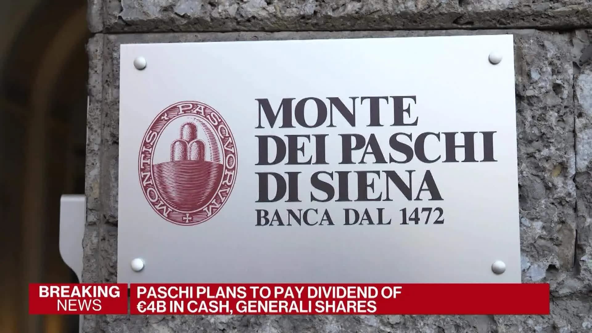 Monte Paschi Makes €34 Billion Bid for BPM and Banca Generali